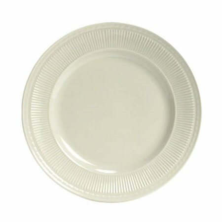 TUXTON CHINA Hampshire American 6.5 in. Embossed Plate - White - 3 Dozen HEA-064